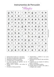 Sopa de letras de percusion