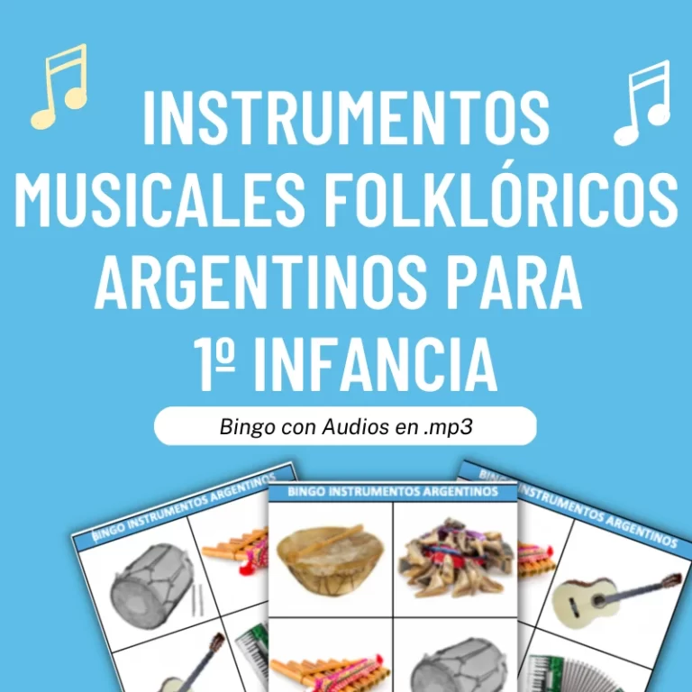 Bingo Instrumentos Musicales Folklóricos Argentinos - Fácil