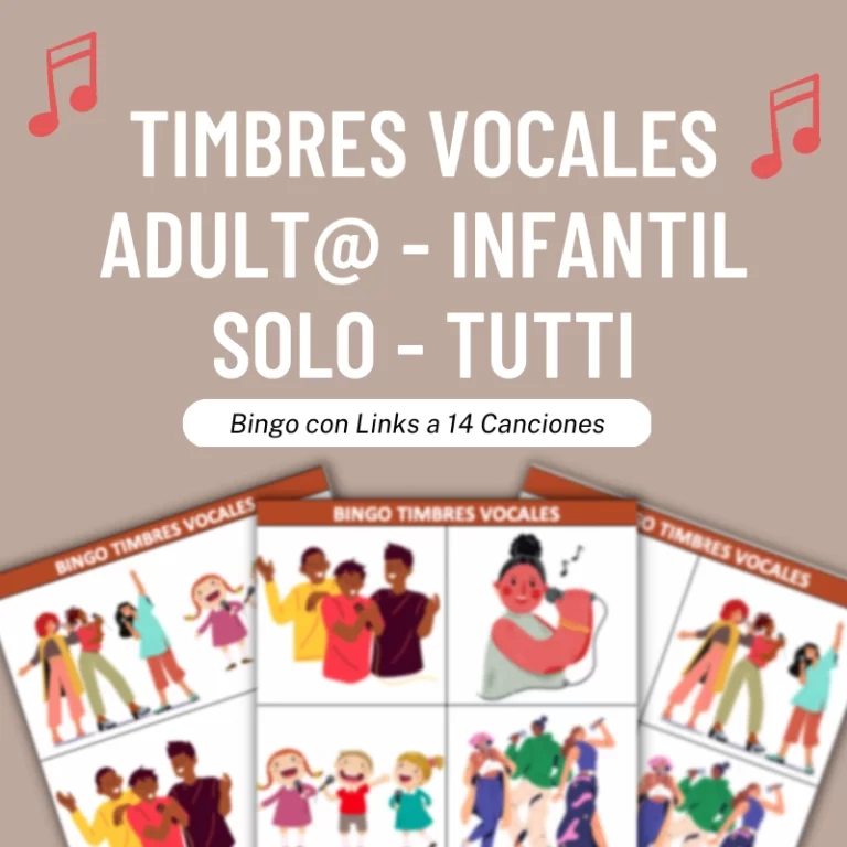Actividades timbre vocal para niños pequeños