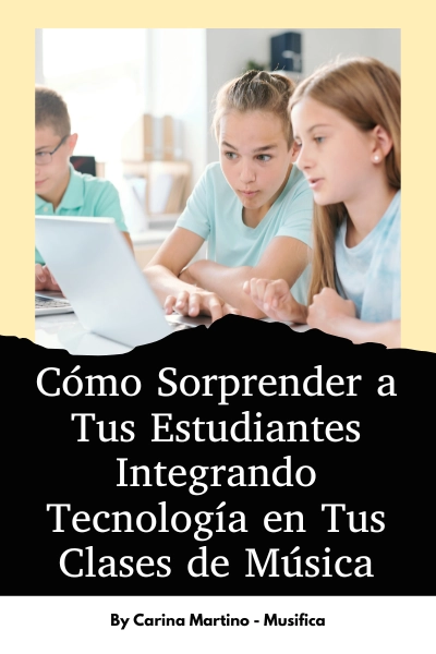 Tecnología IA videos en la clase de música